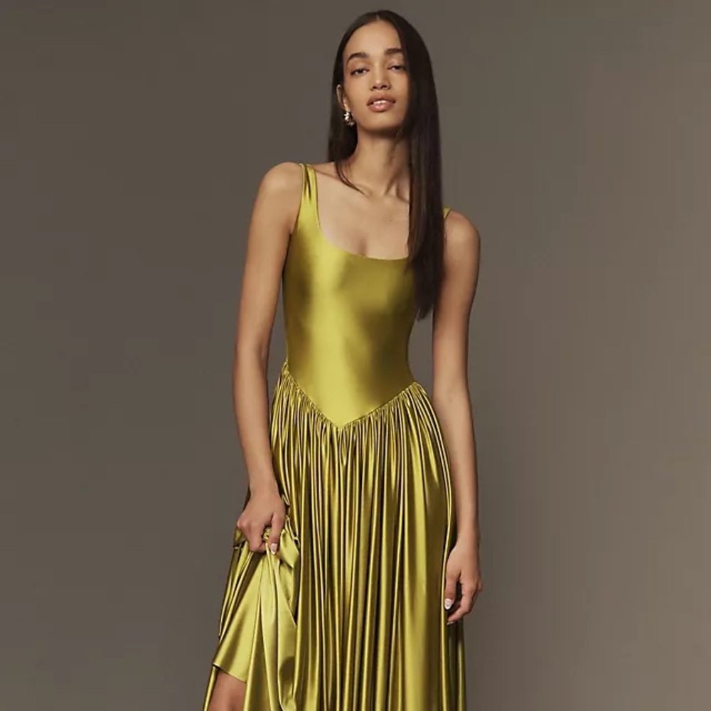 NWT Delfi Collective Oriana Dress Green  XS